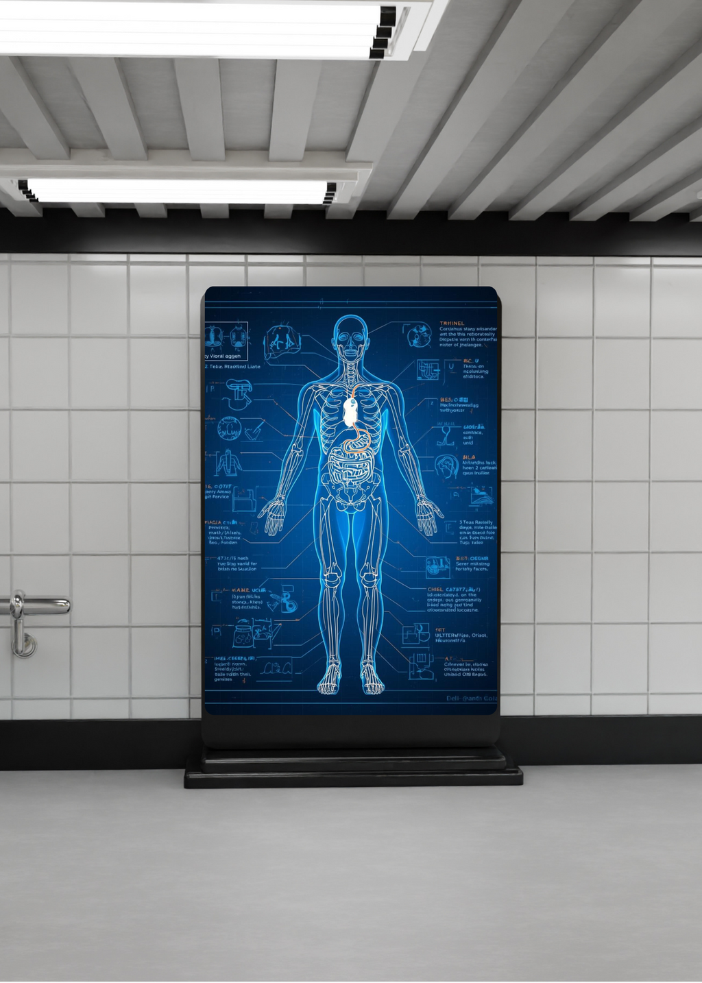 18 Human Anatomy Blueprint Wall Art - Medical Decor & Print on Demand - Instant Download
