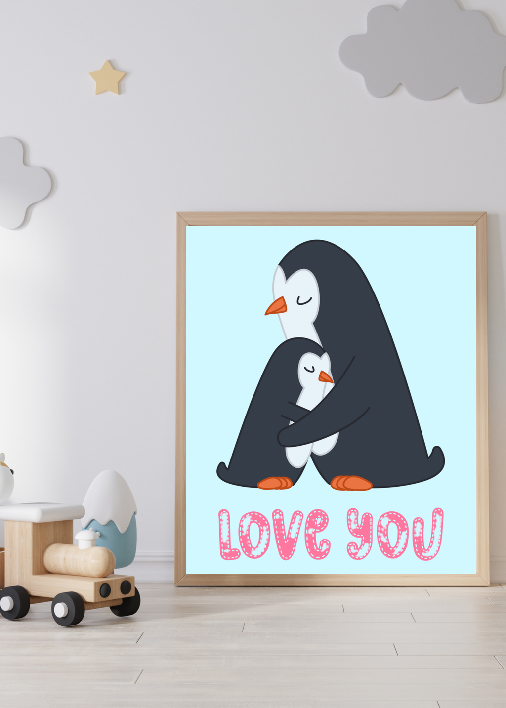 Kids Room Wall Art & Print on Demand- 5 Cute Animal Prints Bundle (Bears, Penguins, Whales, Dinosaurs, Girls)