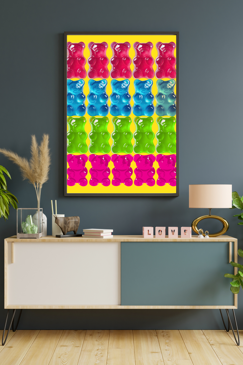 16 Gummy Bear Pictures Bundle - 5 Sizes for Kids Room, Nursery, Home Decor & Print on Demand