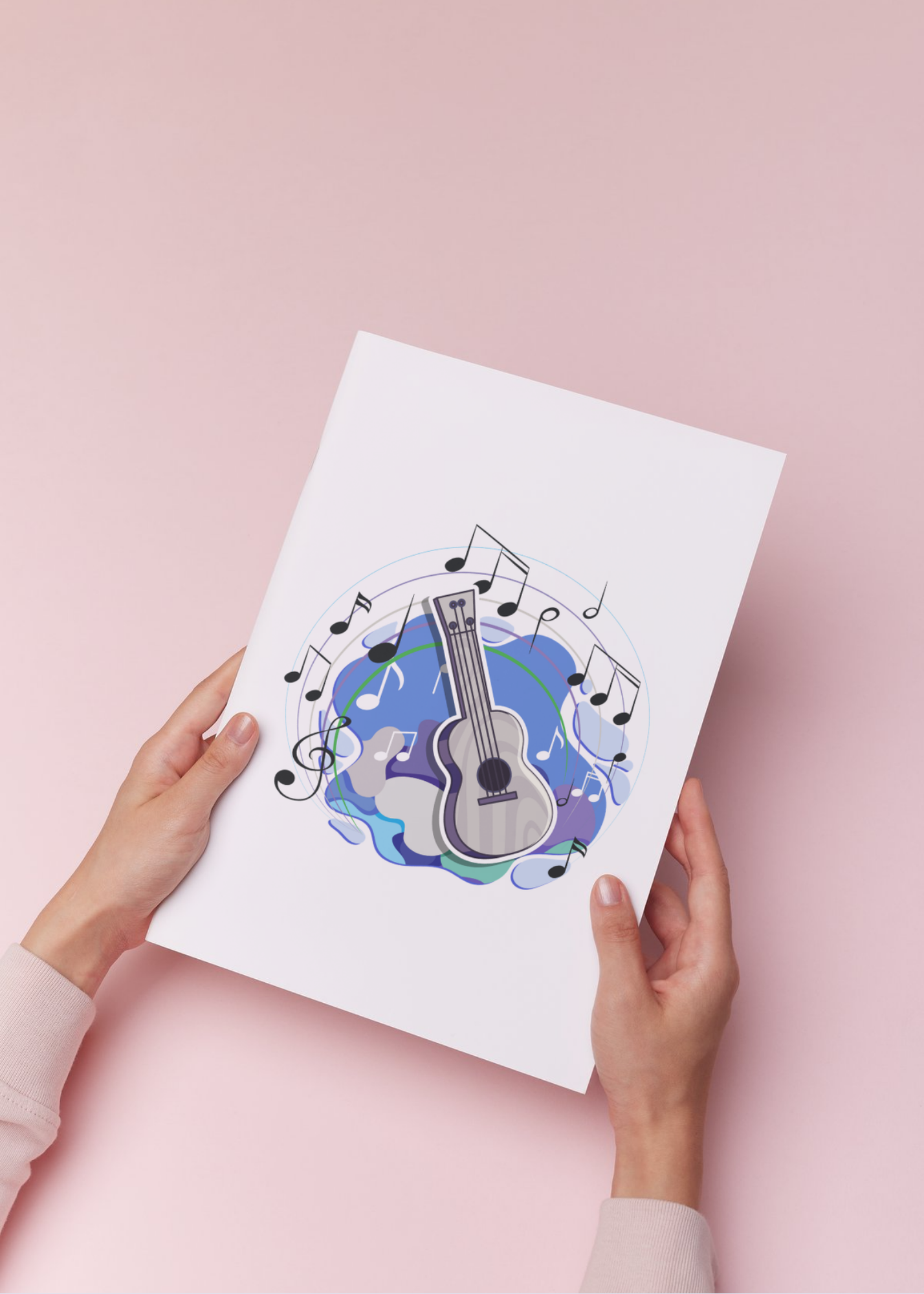Music Notes Wall Art - 2 Sizes - Home & Studio Decor - Print on Demand - Instant Download