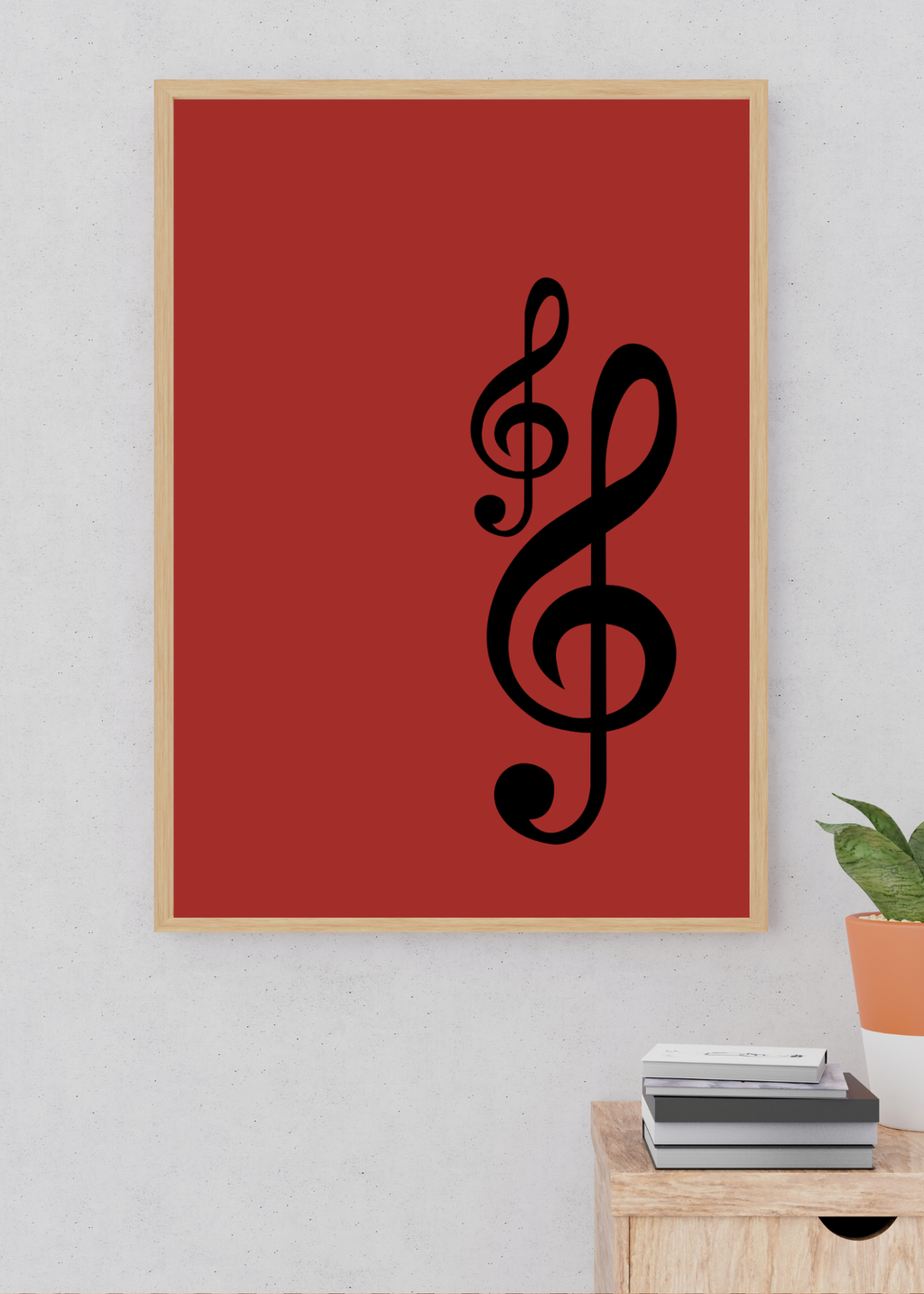 Music Notes Wall Art - 2 Sizes - Home & Studio Decor - Print on Demand - Instant Download