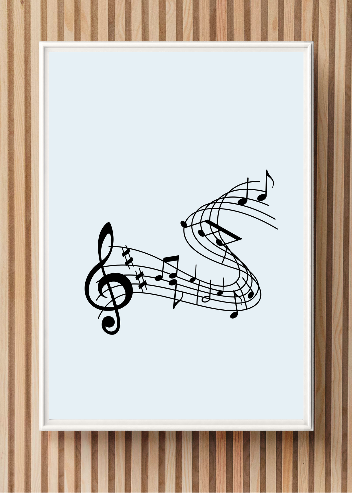 Music Notes Wall Art - 2 Sizes - Home & Studio Decor - Print on Demand - Instant Download