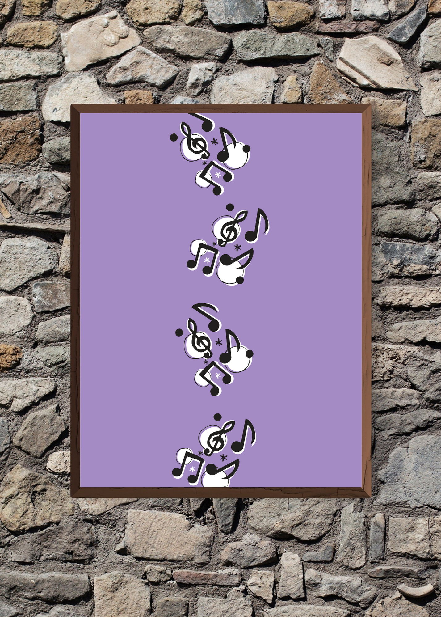 Music Notes Wall Art - 2 Sizes - Home & Studio Decor - Print on Demand - Instant Download
