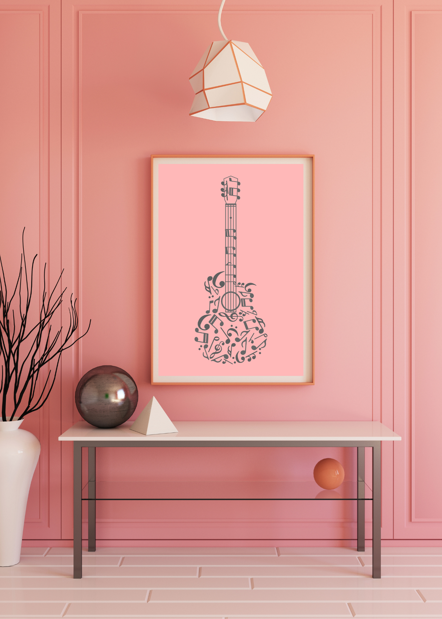 Music Notes Wall Art - 2 Sizes - Home & Studio Decor - Print on Demand - Instant Download