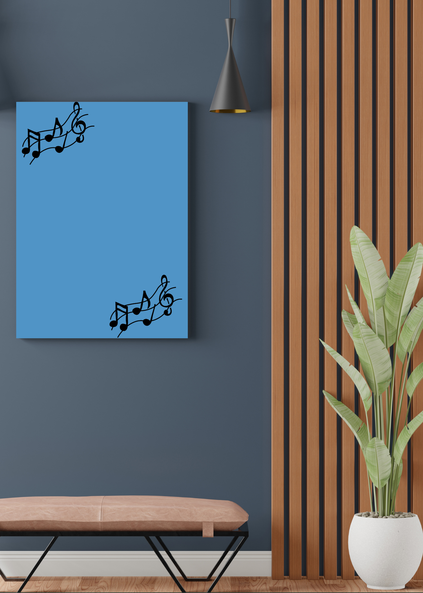 Music Notes Wall Art - 2 Sizes - Home & Studio Decor - Print on Demand - Instant Download
