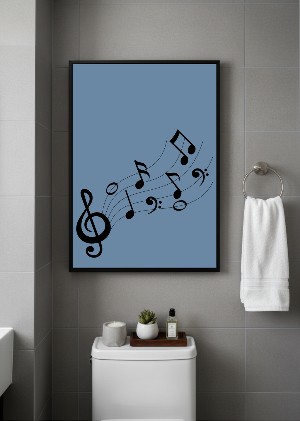 Music Notes Wall Art - 2 Sizes - Home & Studio Decor - Print on Demand - Instant Download