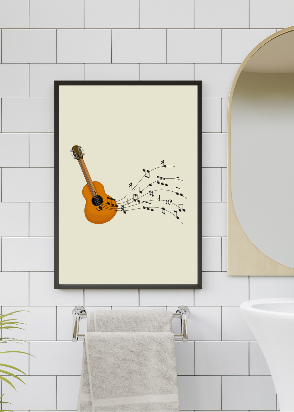 Music Notes Wall Art - 2 Sizes - Home & Studio Decor - Print on Demand - Instant Download