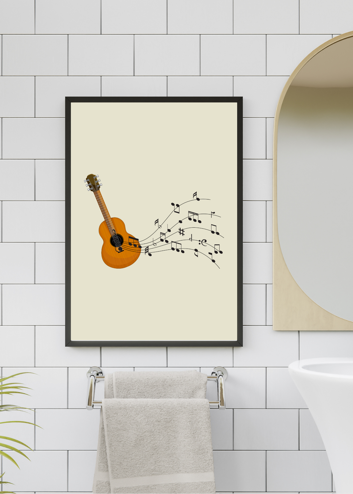 Music Notes Wall Art - 2 Sizes - Home & Studio Decor - Print on Demand - Instant Download