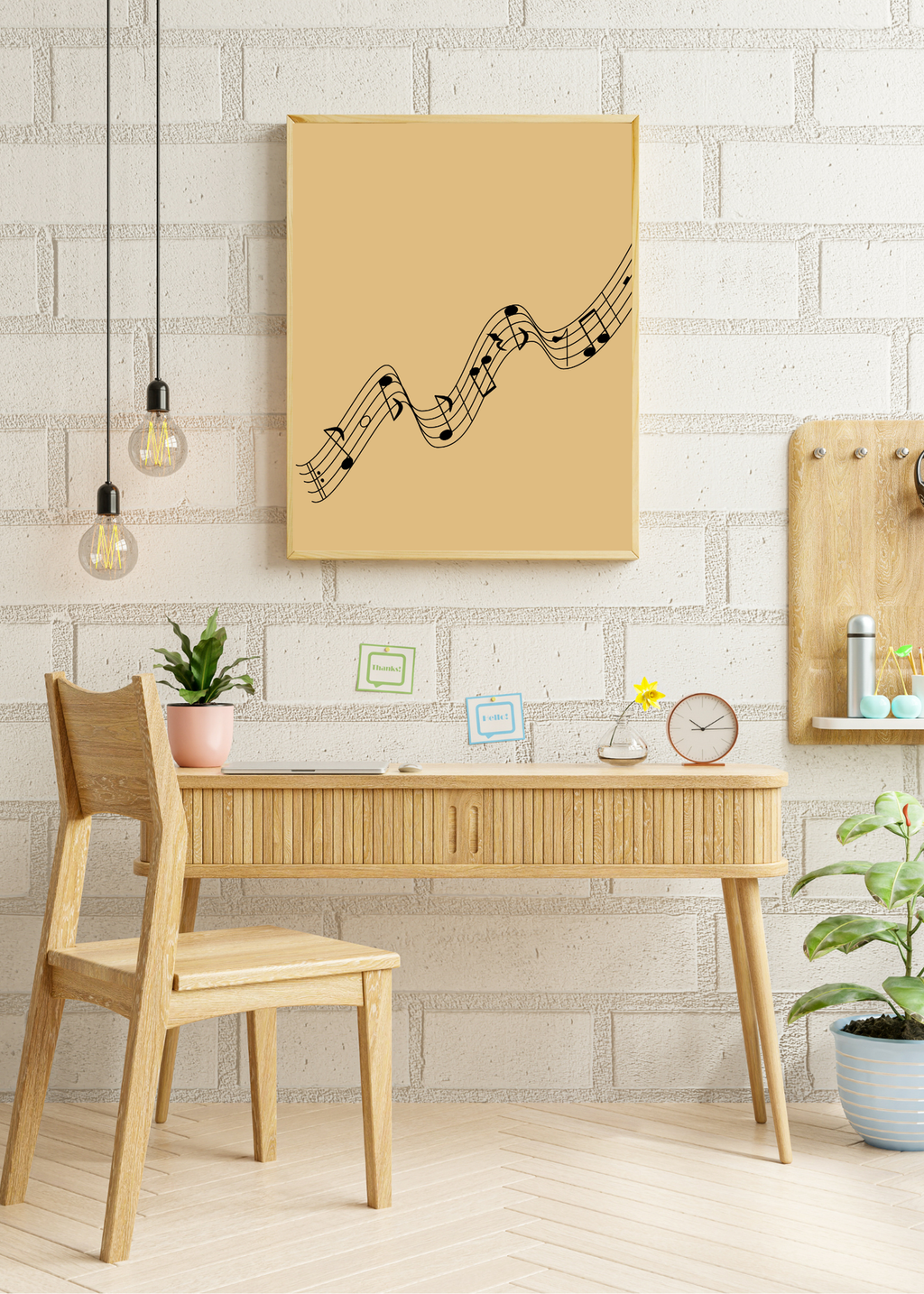 Music Notes Wall Art - 2 Sizes - Home & Studio Decor - Print on Demand - Instant Download