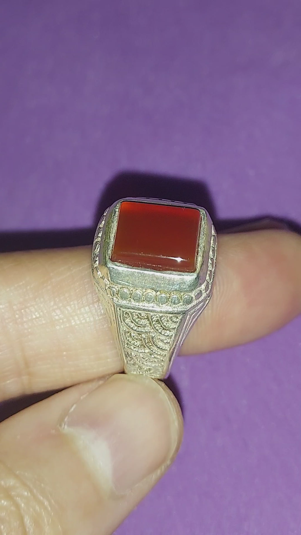 Handmade 925 Sterling Silver Ring with Natural Agate Crystal | Fine Gemstone Jewelry | Statement Ring