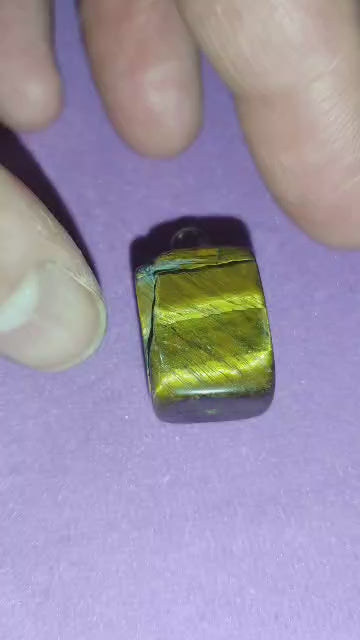 tiger's eye gemstone pendant