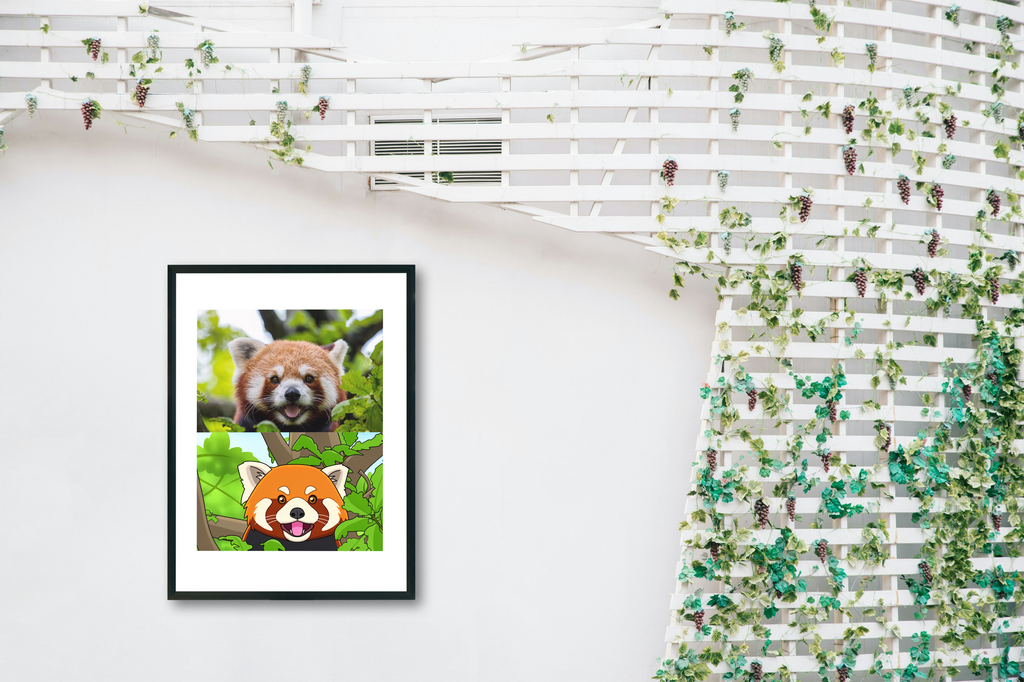 19 Animal Photos with Cartoonified Pictures Bundle - 5 Sizes for Kids Room, Home Decor & Print on Demand