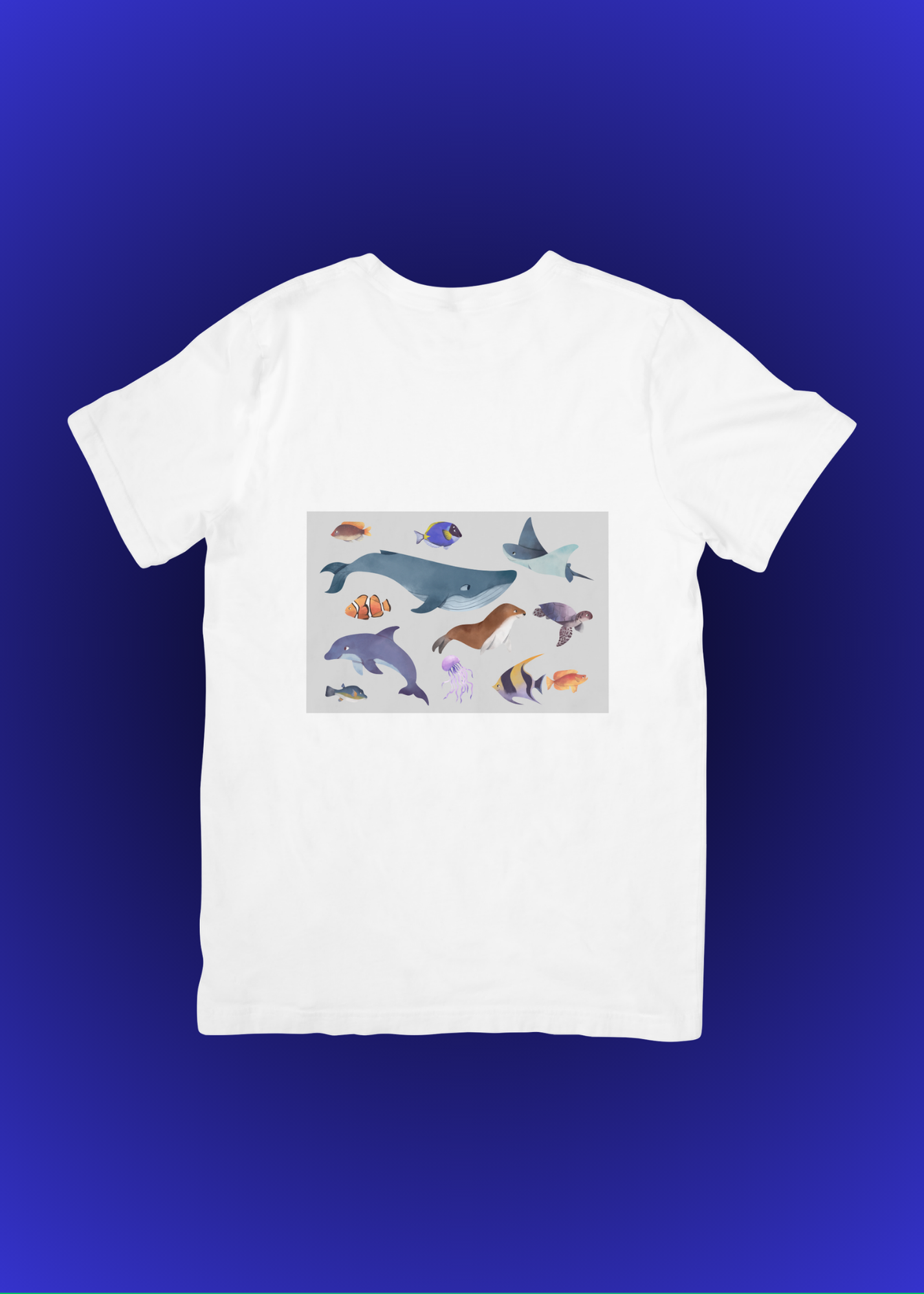 3 Sea Creatures Wall Art - Kids Room & Nursery - Print on Demand - Instant Download