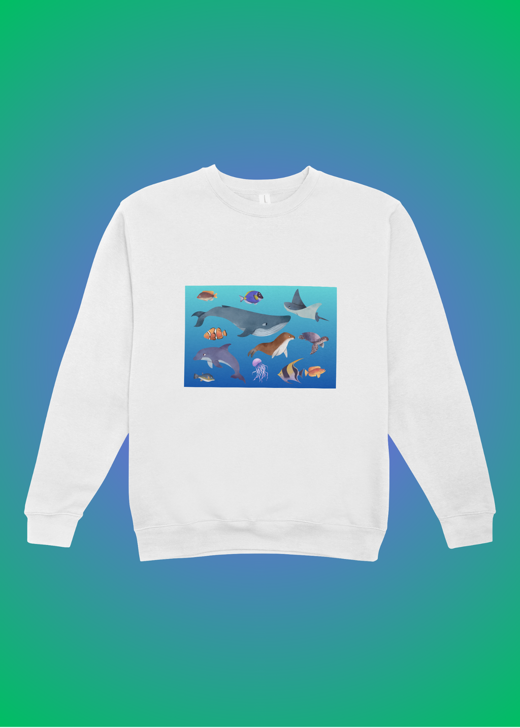 3 Sea Creatures Wall Art - Kids Room & Nursery - Print on Demand - Instant Download