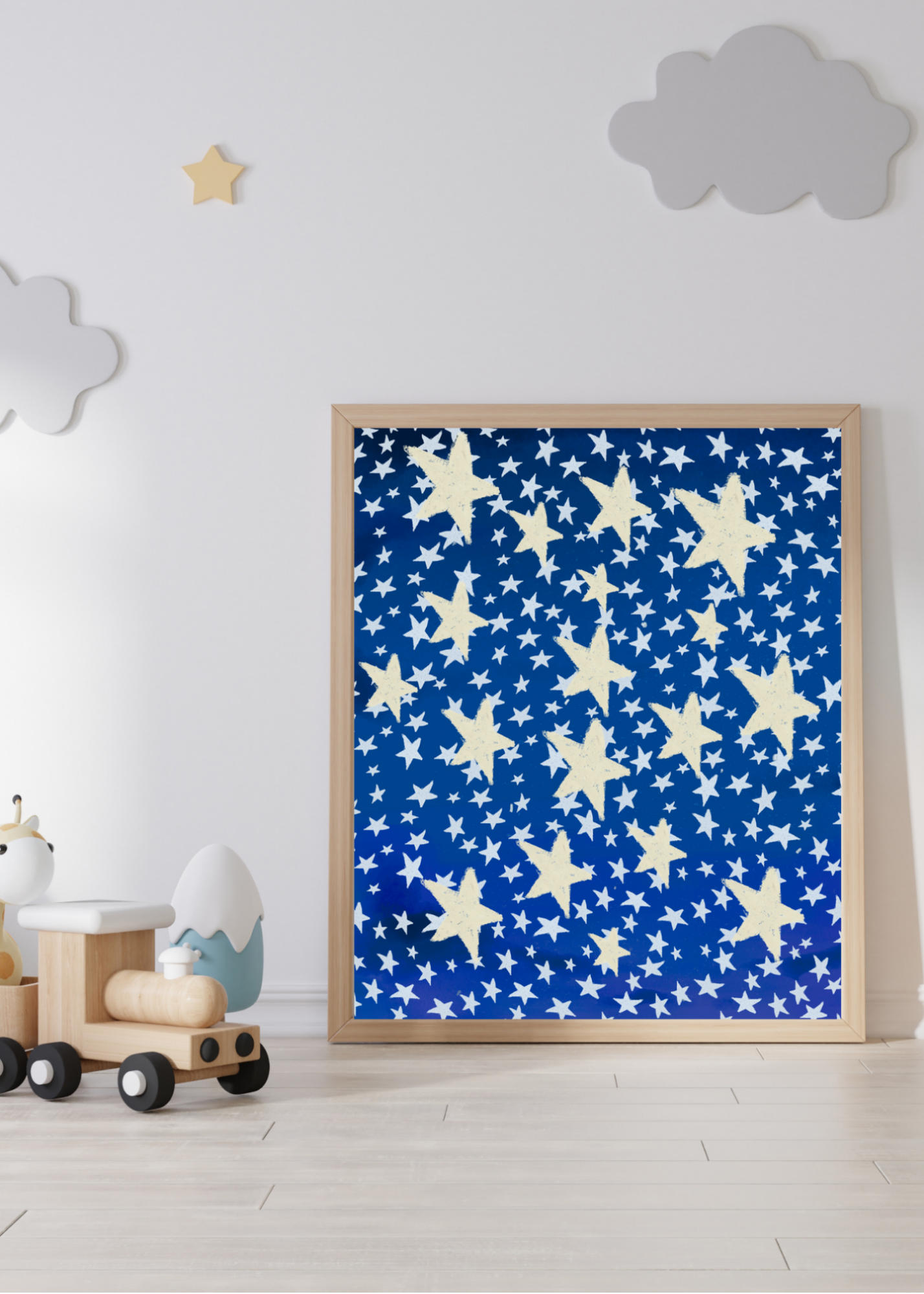 Starry Starry Night Portrait - Digital Wall Art for Kids Room, Nursery, Home Decor & Print on Demand