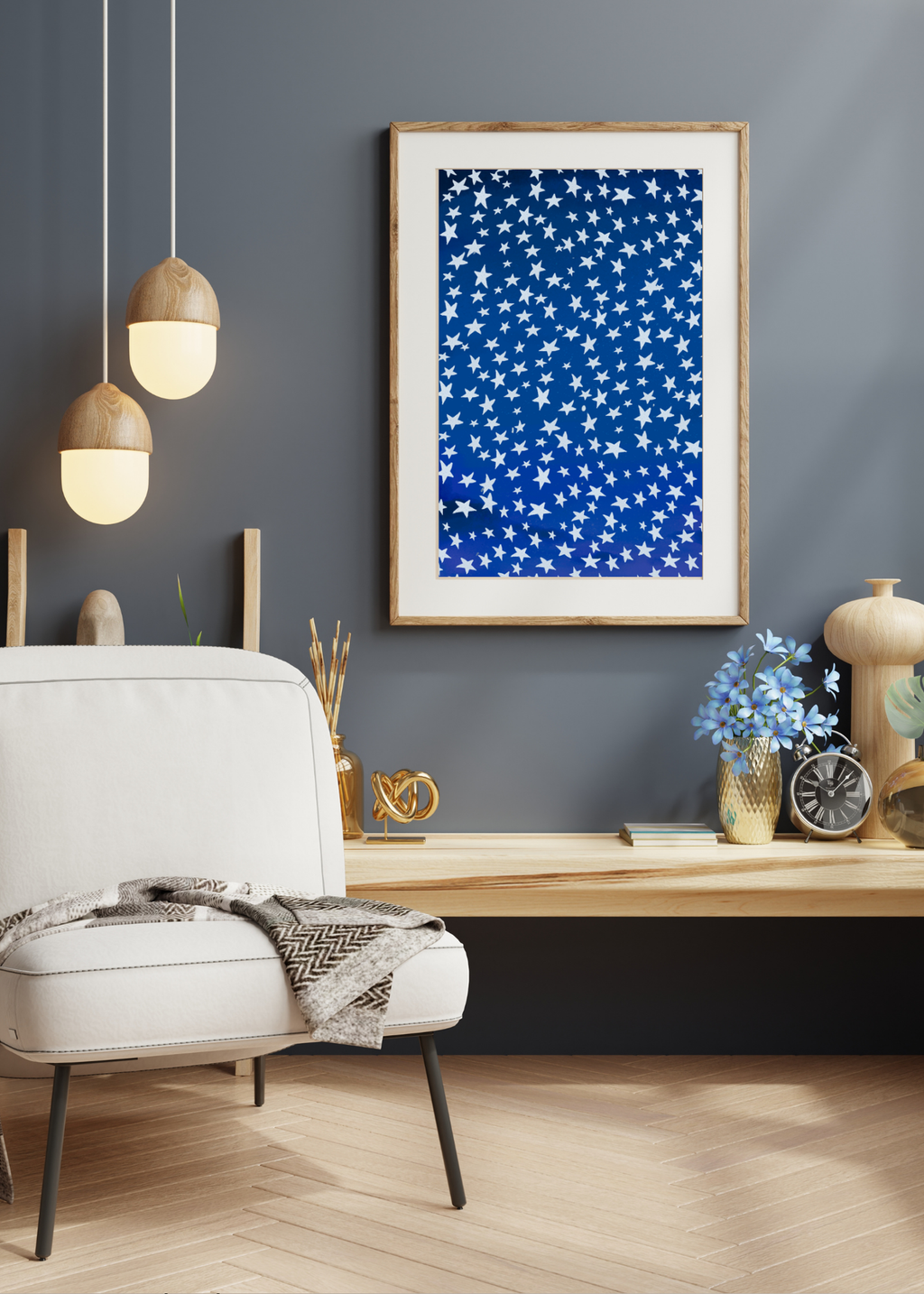 Starry Starry Night Portrait - Digital Wall Art for Kids Room, Nursery, Home Decor & Print on Demand