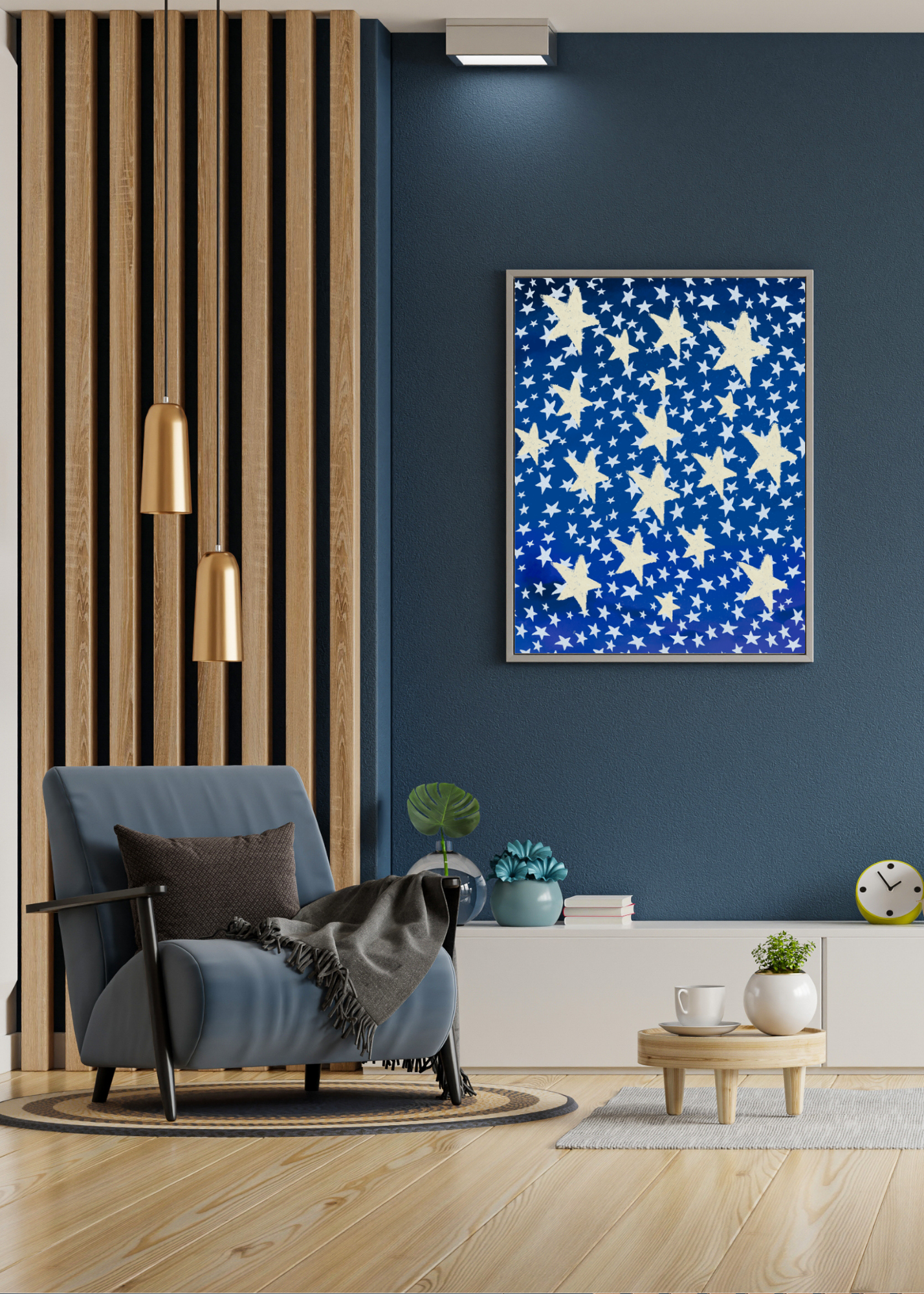 Starry Starry Night Portrait - Digital Wall Art for Kids Room, Nursery, Home Decor & Print on Demand