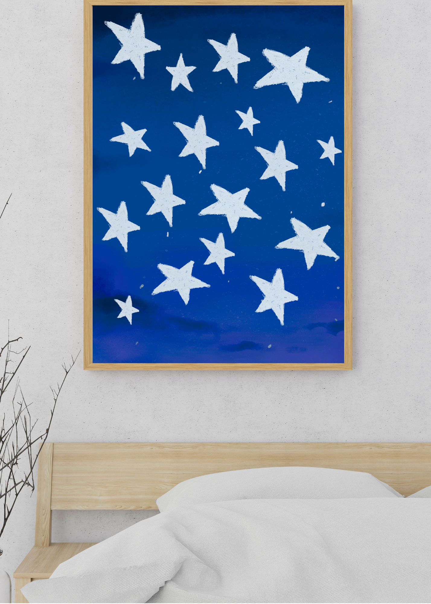 Starry Starry Night Portrait - Digital Wall Art for Kids Room, Nursery, Home Decor & Print on Demand