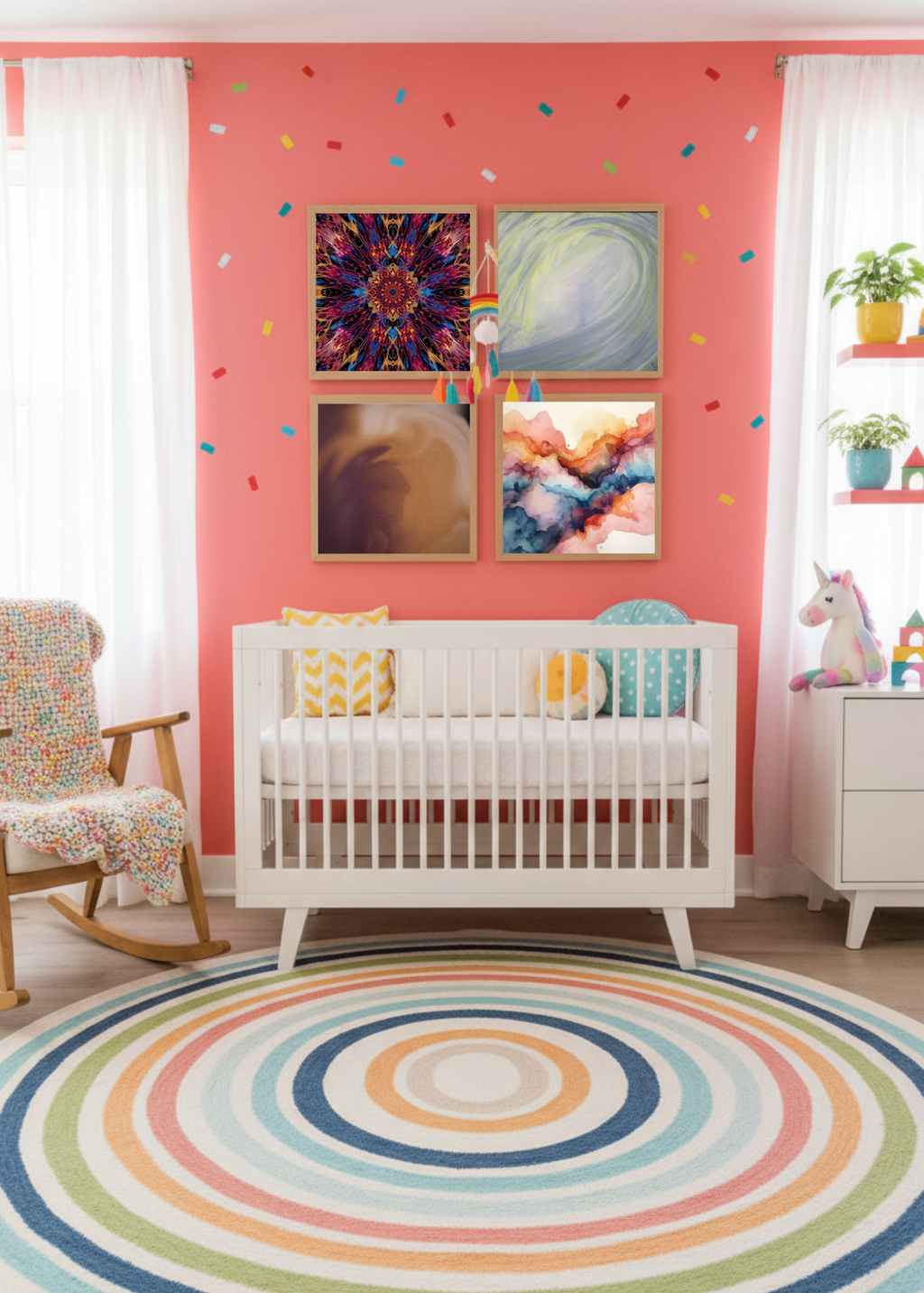 Vintage Wall Art - Kids Room & Nursery Decor - 50x50 inch - Print on Demand - Instant Download