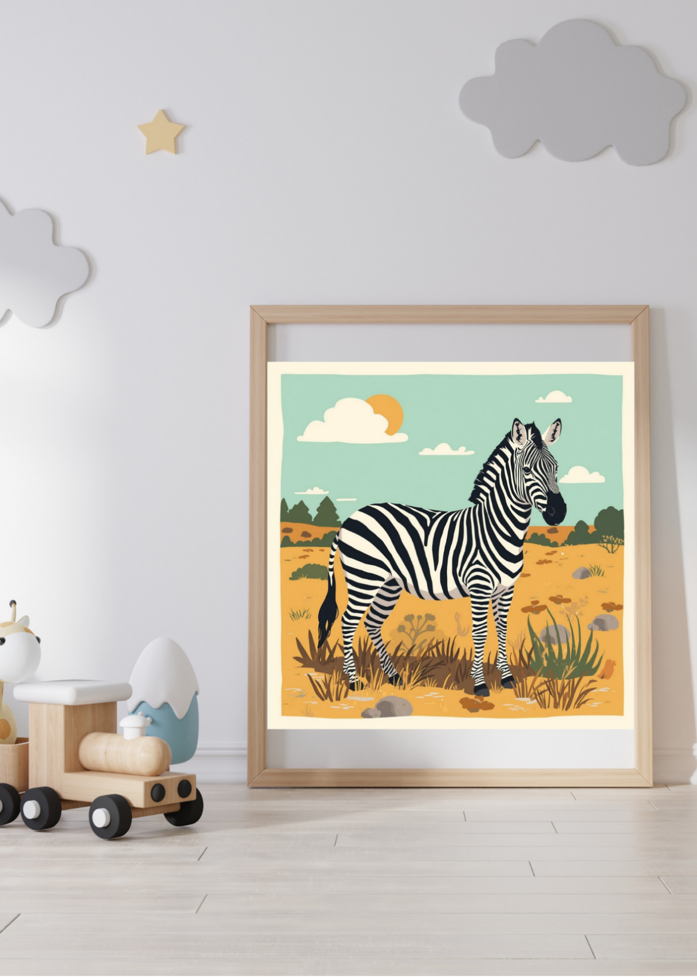 8 Zebra Portraits Bundle - Digital Wall Art for Kids Room, Home Decor & Print on Demand
