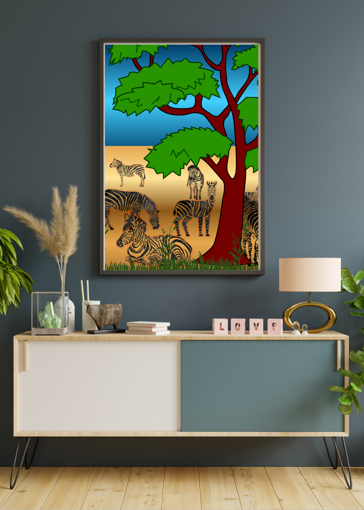 8 Zebra Portraits Bundle - Digital Wall Art for Kids Room, Home Decor & Print on Demand